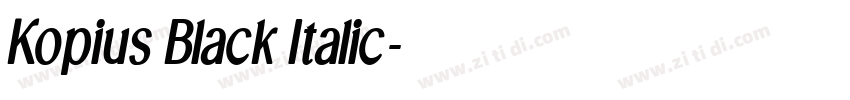 Kopius Black Italic字体转换